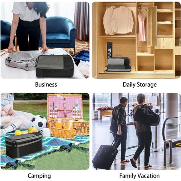 4 Set/6 Set Compression Packing Cubes Travel Accessories Packing Organizers - Picture 6 of 7